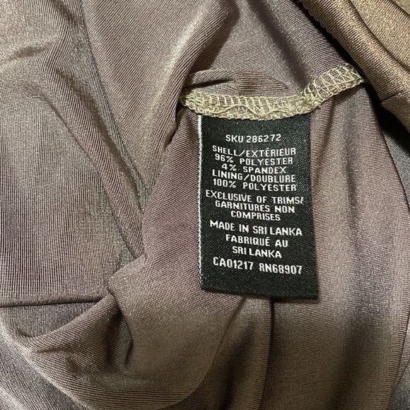 Size 2 | Le Chateau- bronze with subtle shimmer cocktail dress - Picture 10 of 11